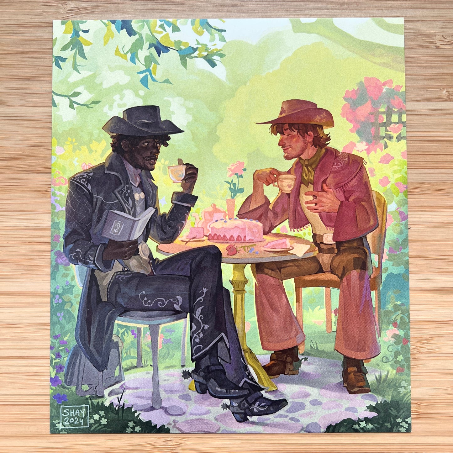 cowboy tea party print