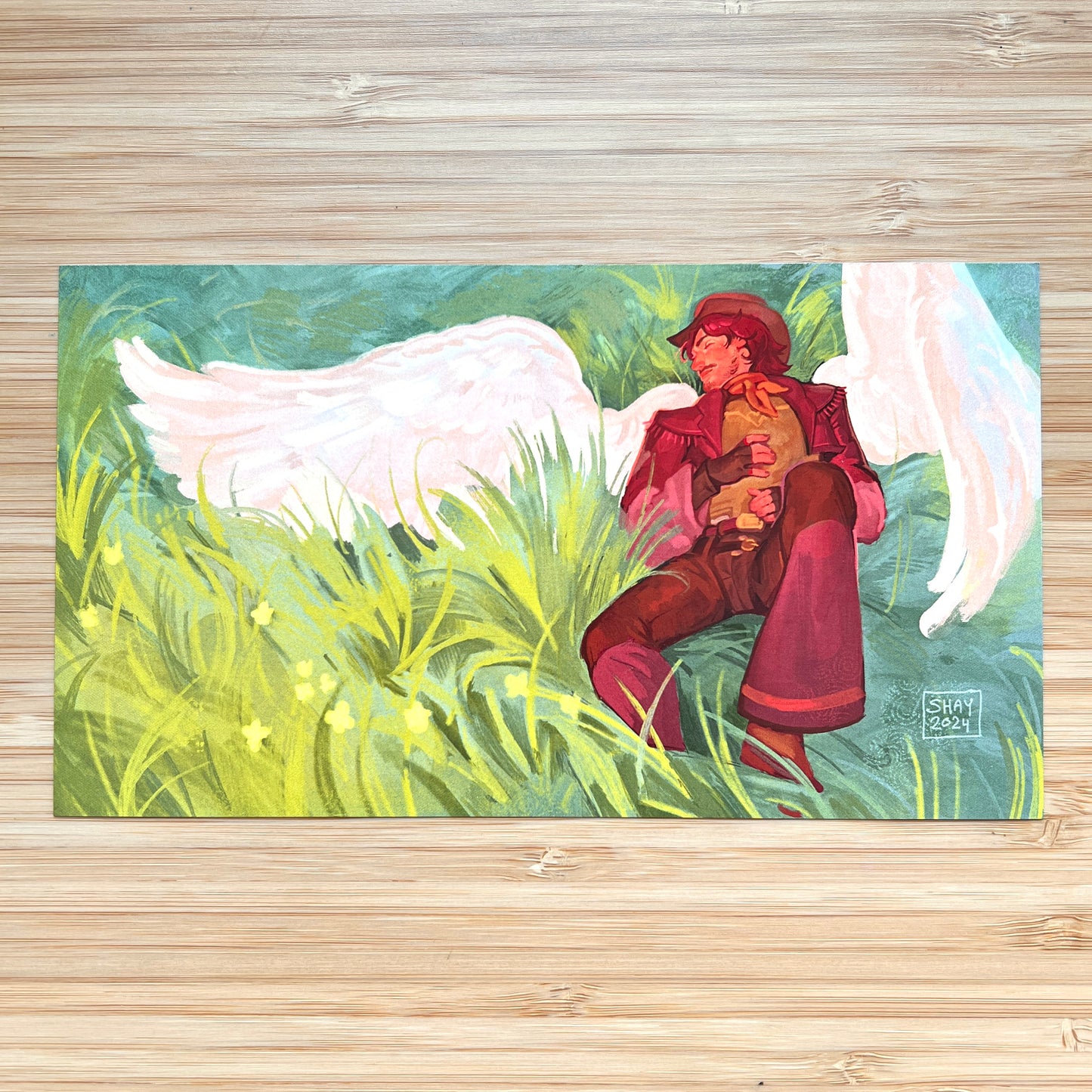 cowboy angel print